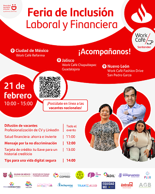 Feria de inclusión laboral para personas con discapacidad, personas mayores, comunidad LGBT+, y más