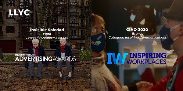 LLYC cosecha plata en los NYFAA y bronce en los EMEA Inspiring Workplaces Awards
