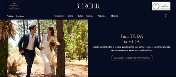 Berger presenta su nueva página web