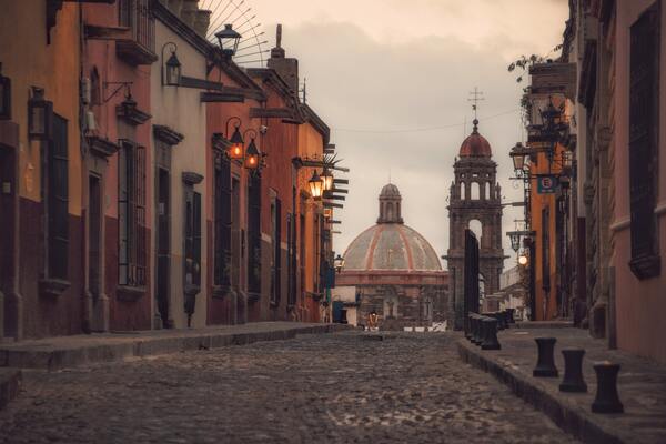 Foto del atardecer en San Miguel de Allende