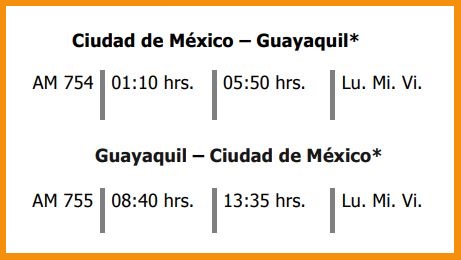 vuelos aeroméxico guayaquil ecuador